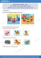 Đề thi học kì 1 Tiếng Anh 4 iLearn Smart Start - Đề số 4